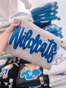 Wildcats Cursive Chenille Sweatshirt (2 WEEK TAT)