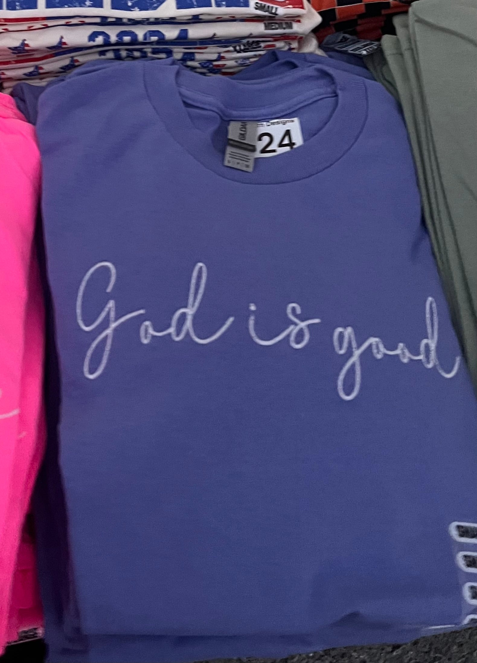 God is Good Embroidered tee