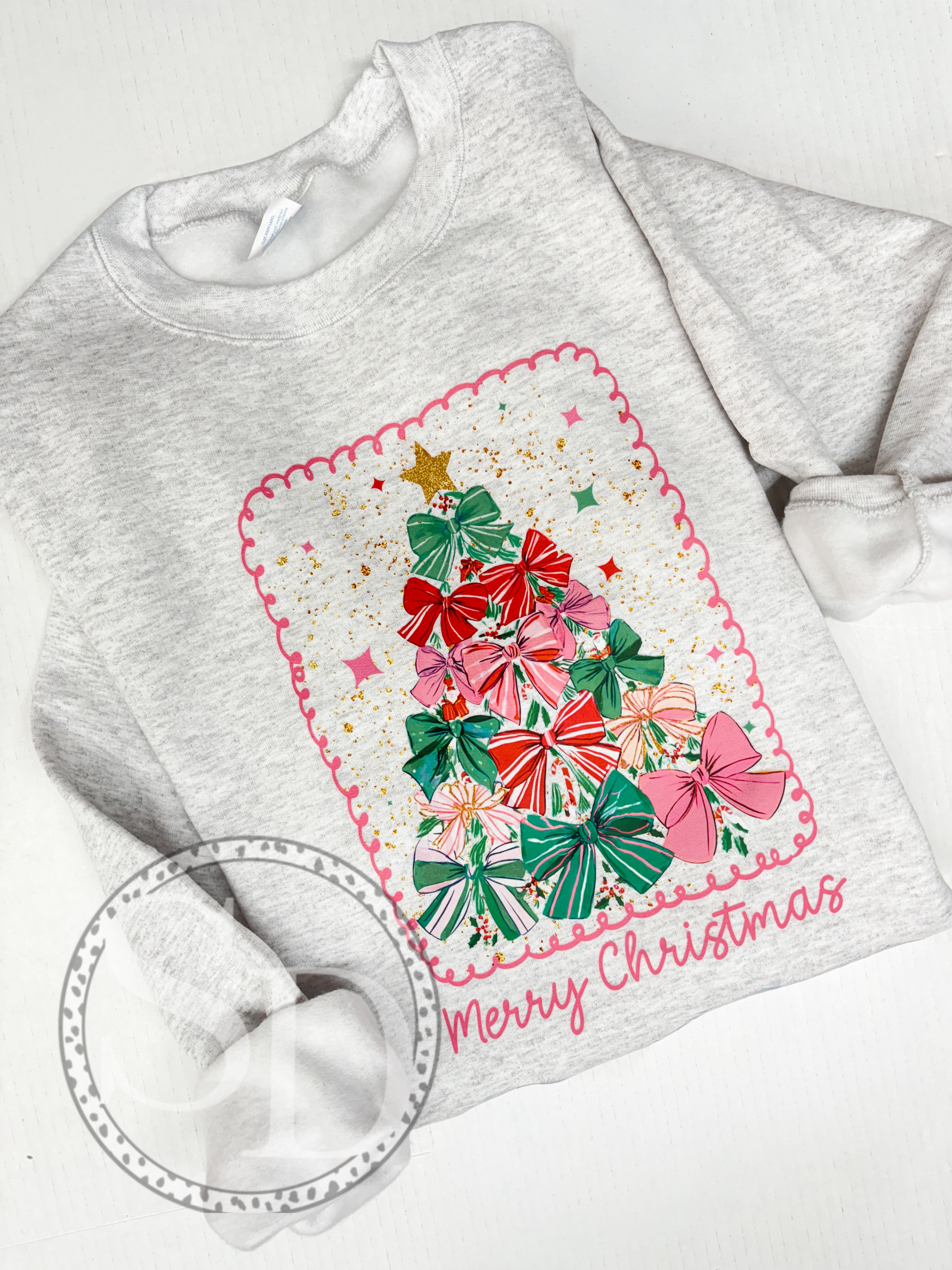 Christmas tree Bow Sweatshirt