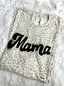 Champagne Leopard Mama Chenille Tee