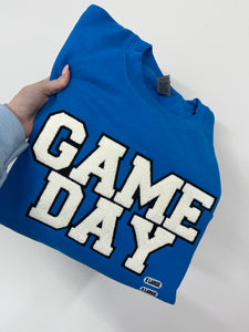 Teal GAMEDAY chenille sweatshirt