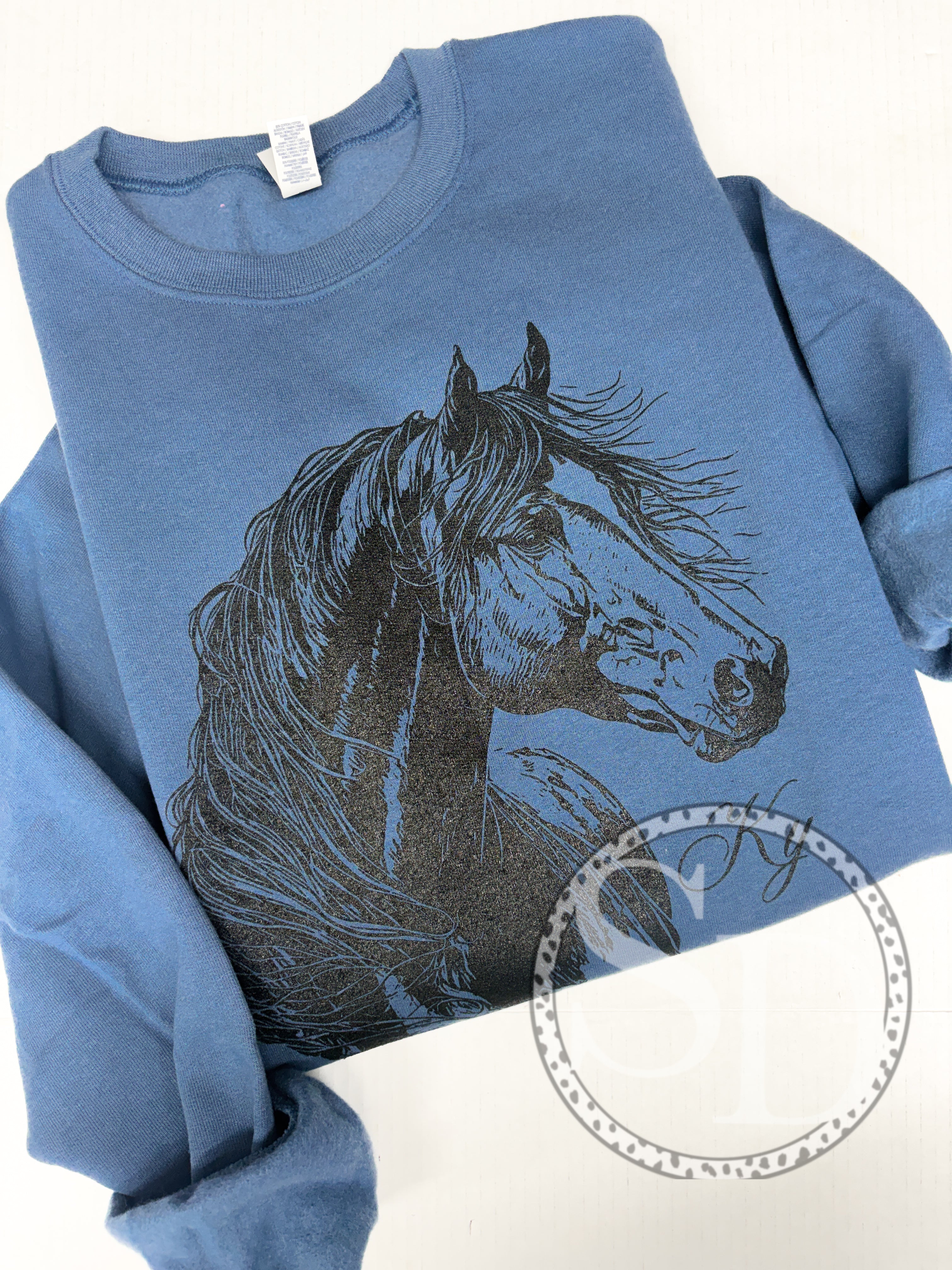 Indigo horse KY Fleece sweatshirt