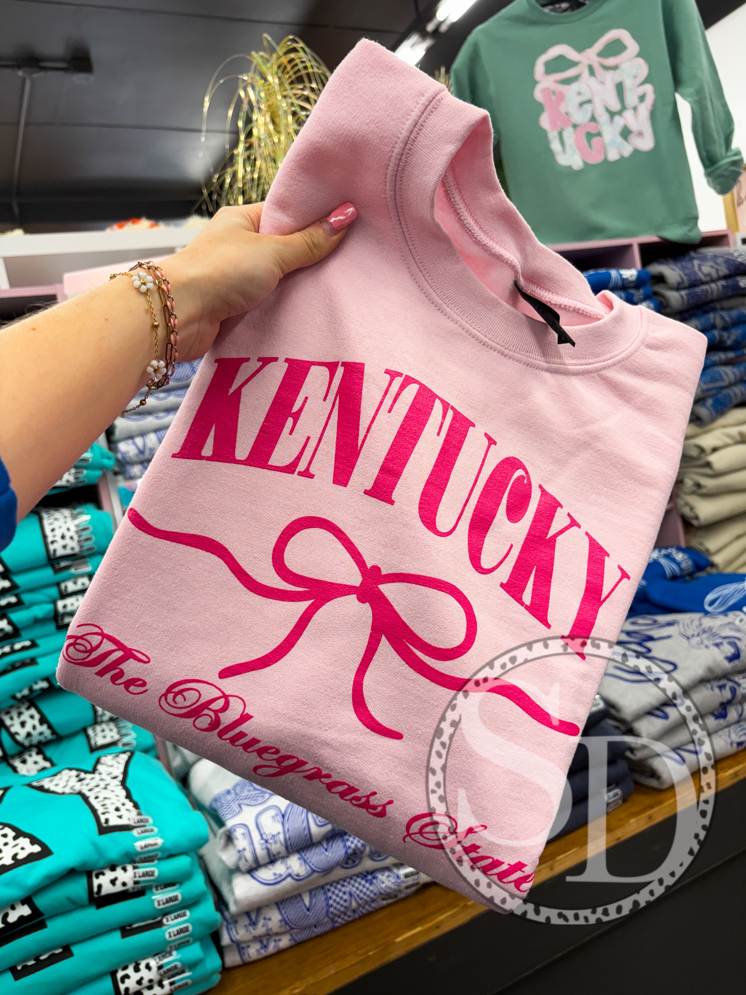 Pink KY bows Fleece Pullover