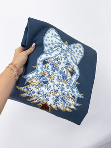 Blue Chinoiserie Tree Fleece Sweatshirt