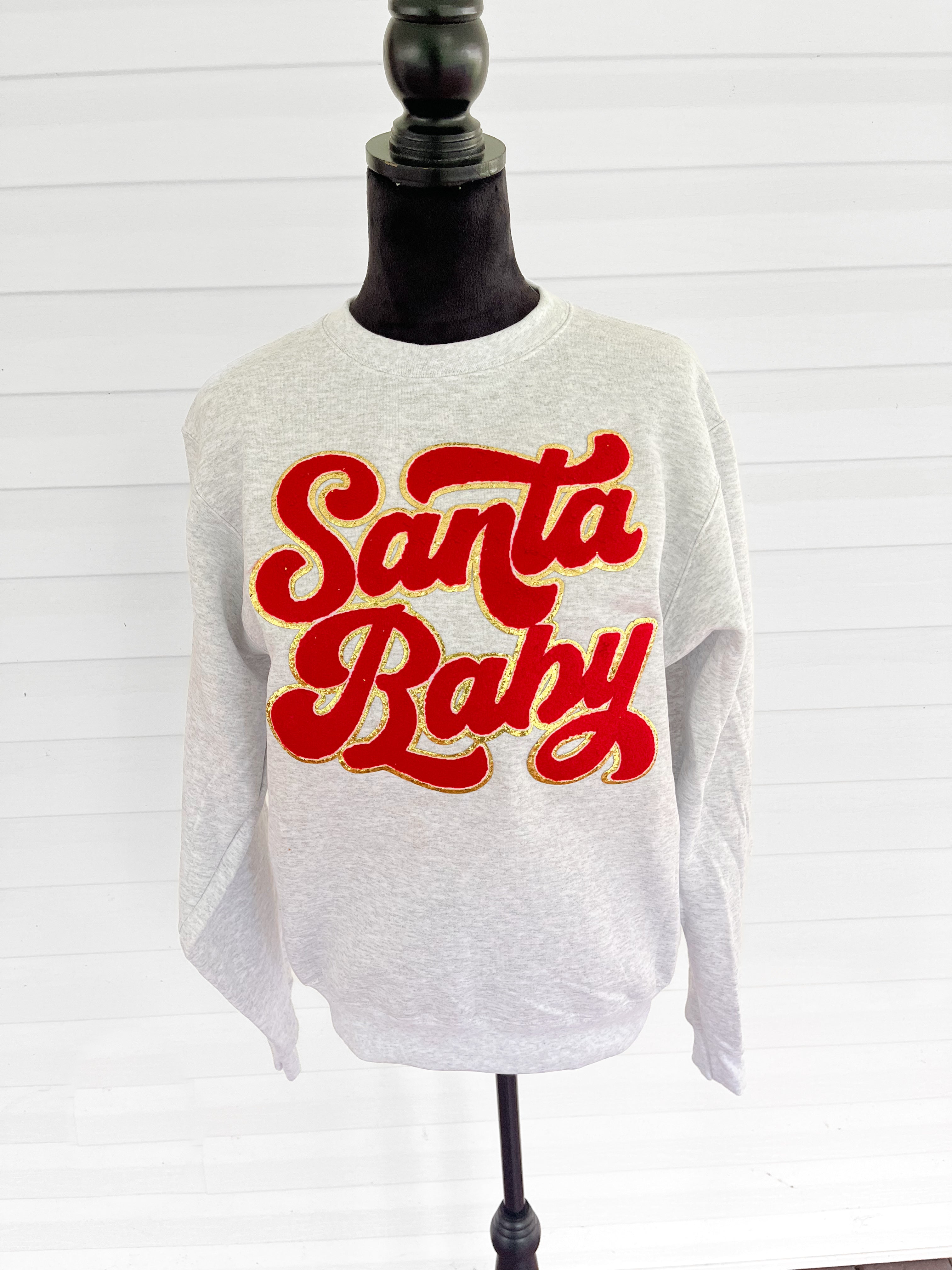 Ash Santa Baby Chenille Fleece Sweatshirt