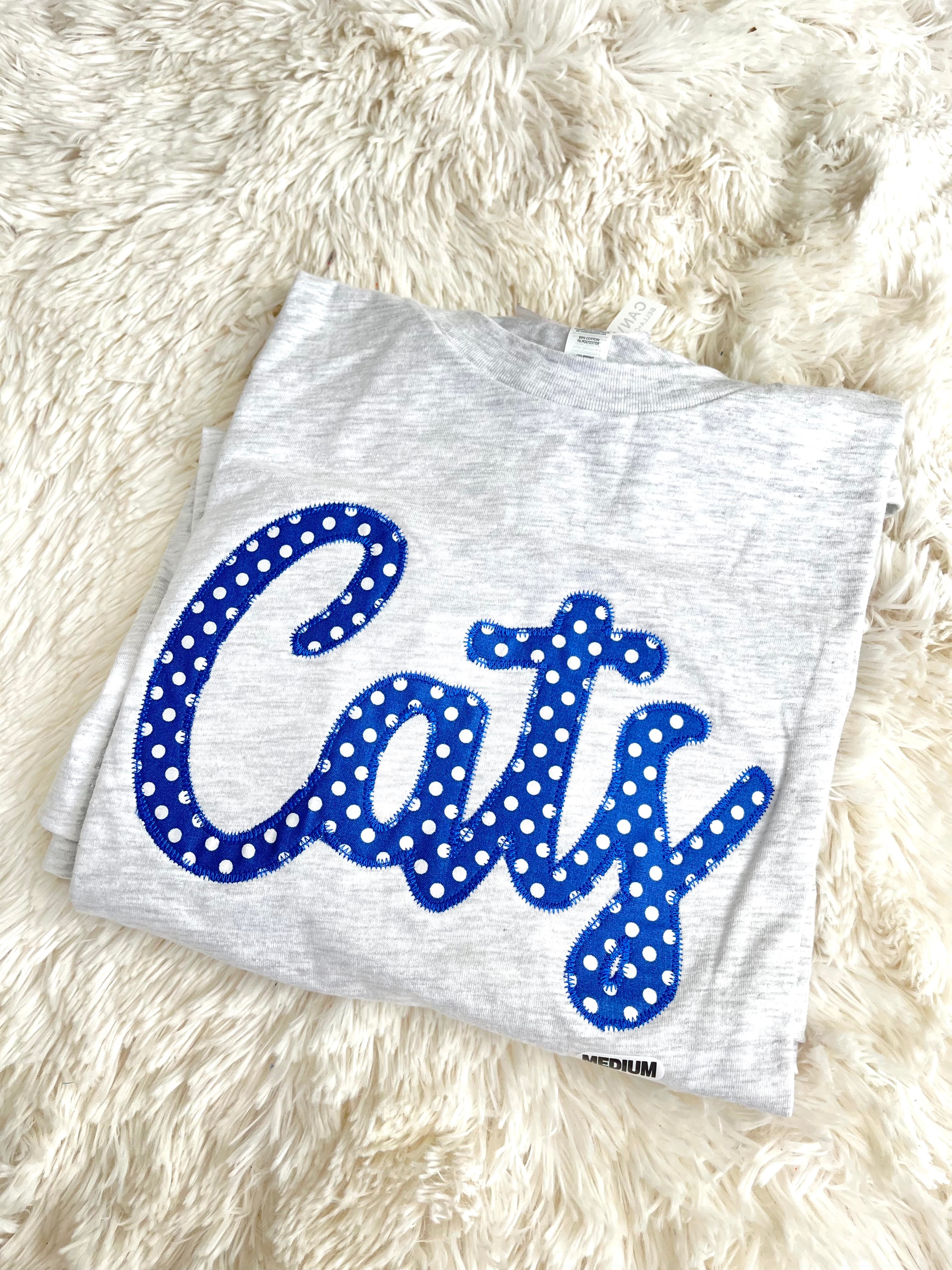 Cats cursive Embroidered Tee