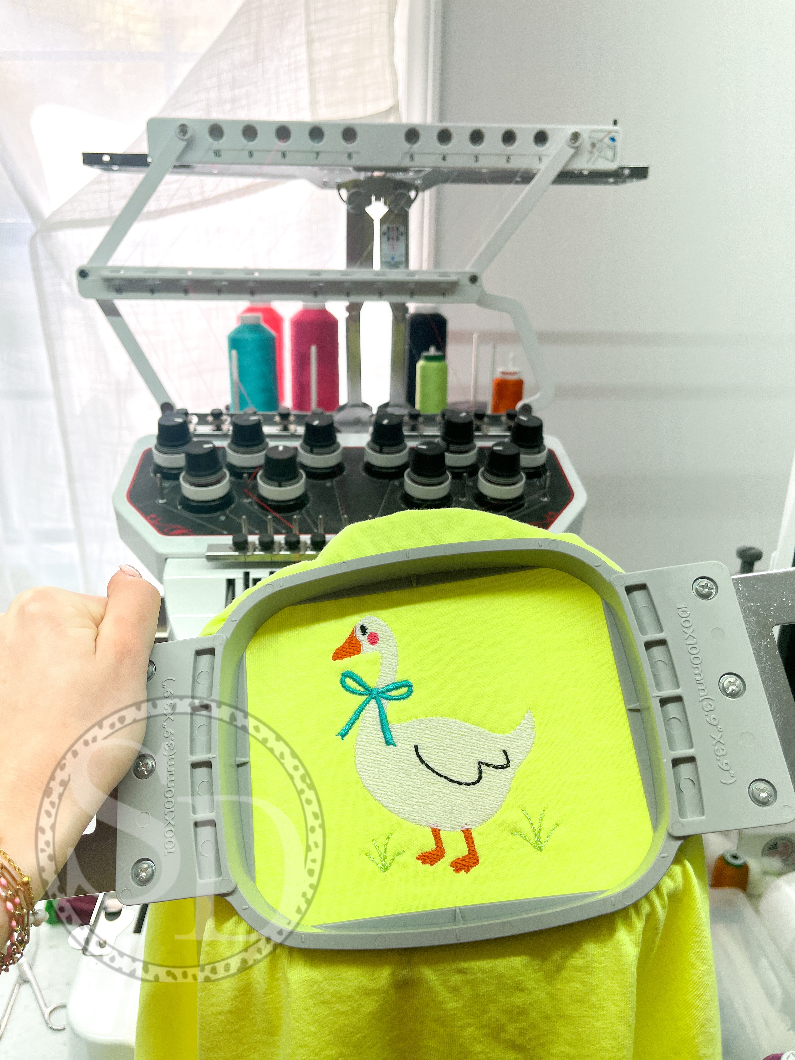 Goose embroidered Comfort Colors tee