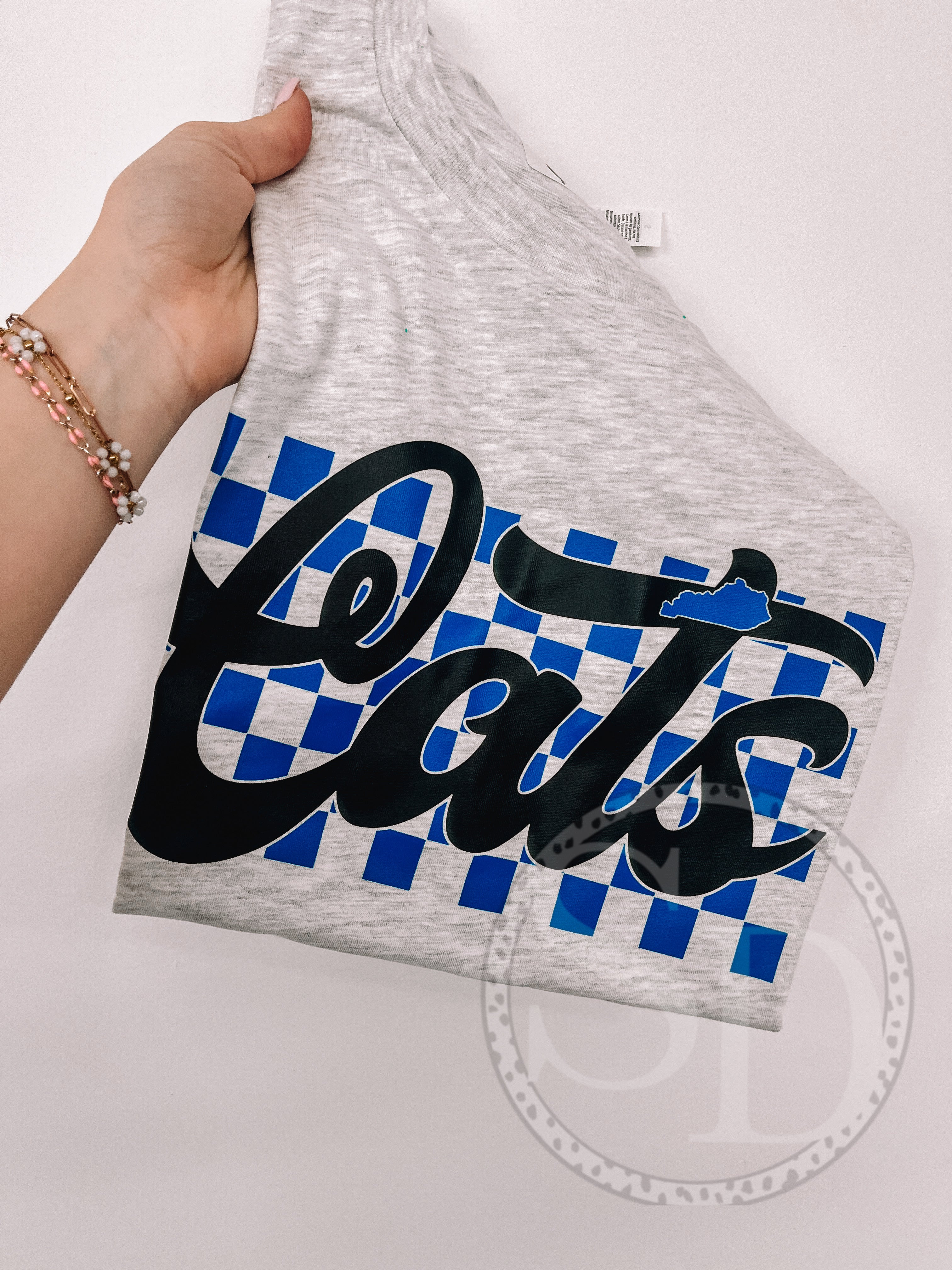Cats Checkered Bella Canvas tee