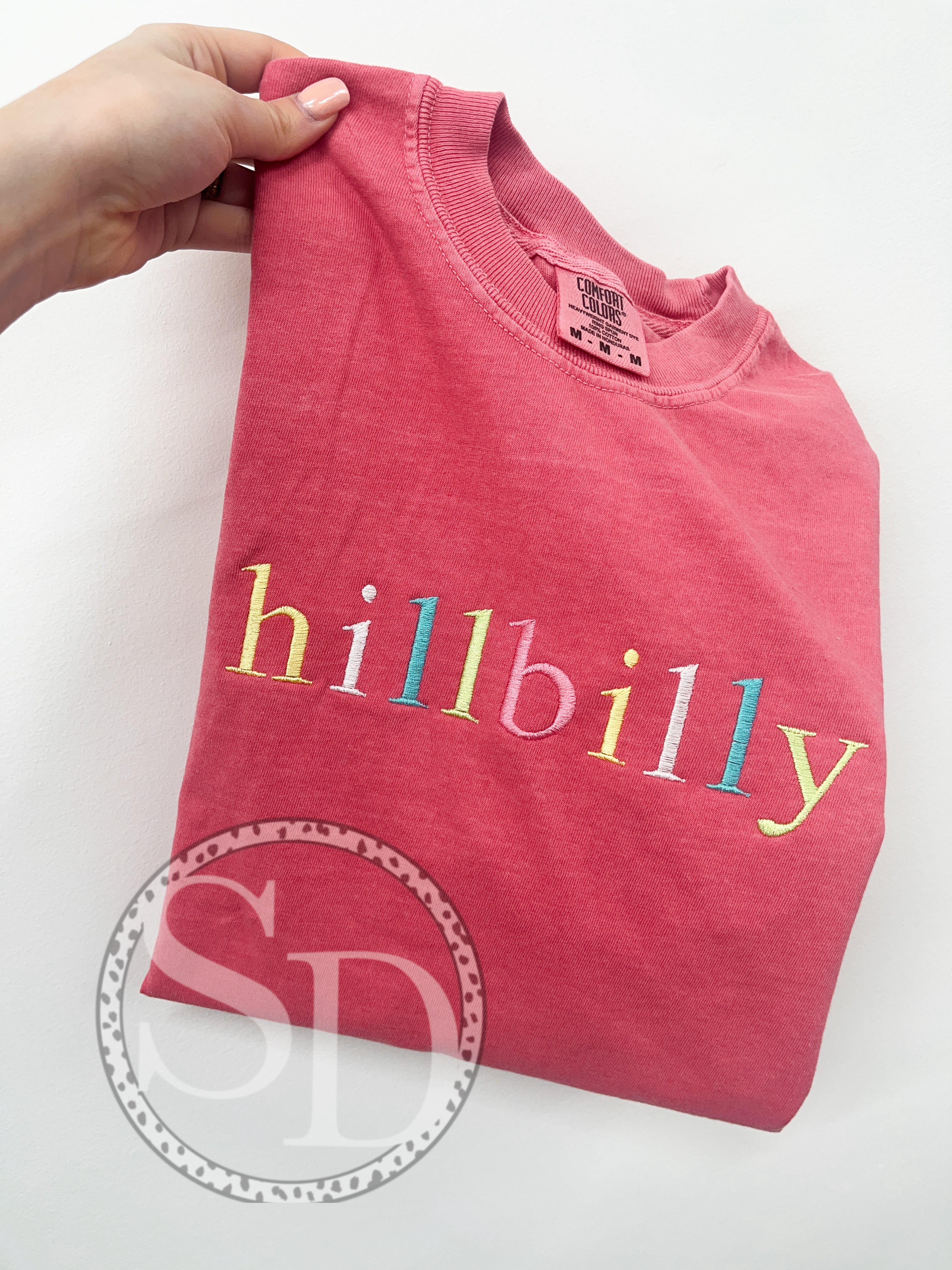 Hillbilly Embroidered Comfort Colors Tee