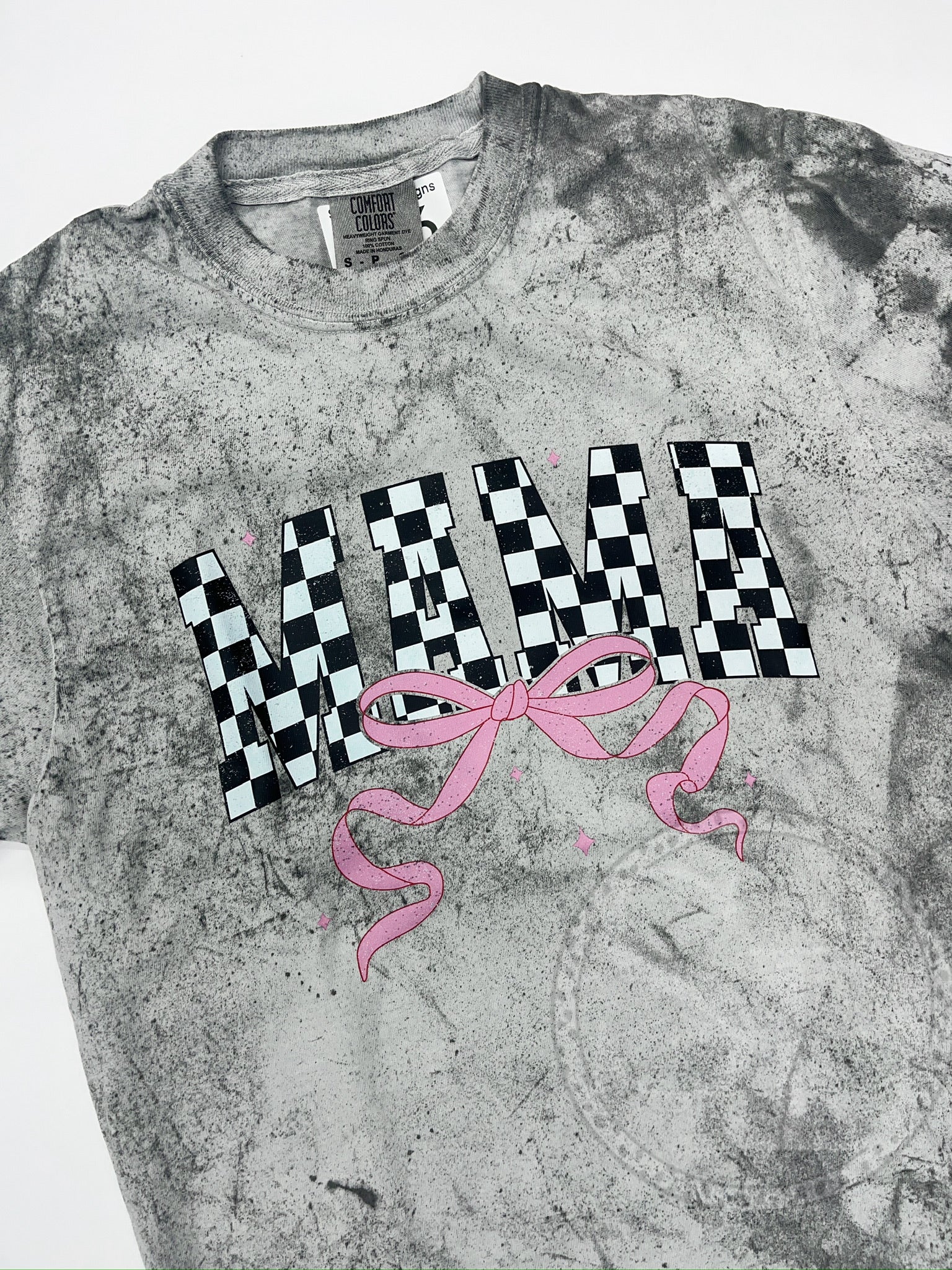 Colorblast Mama Checkered tee