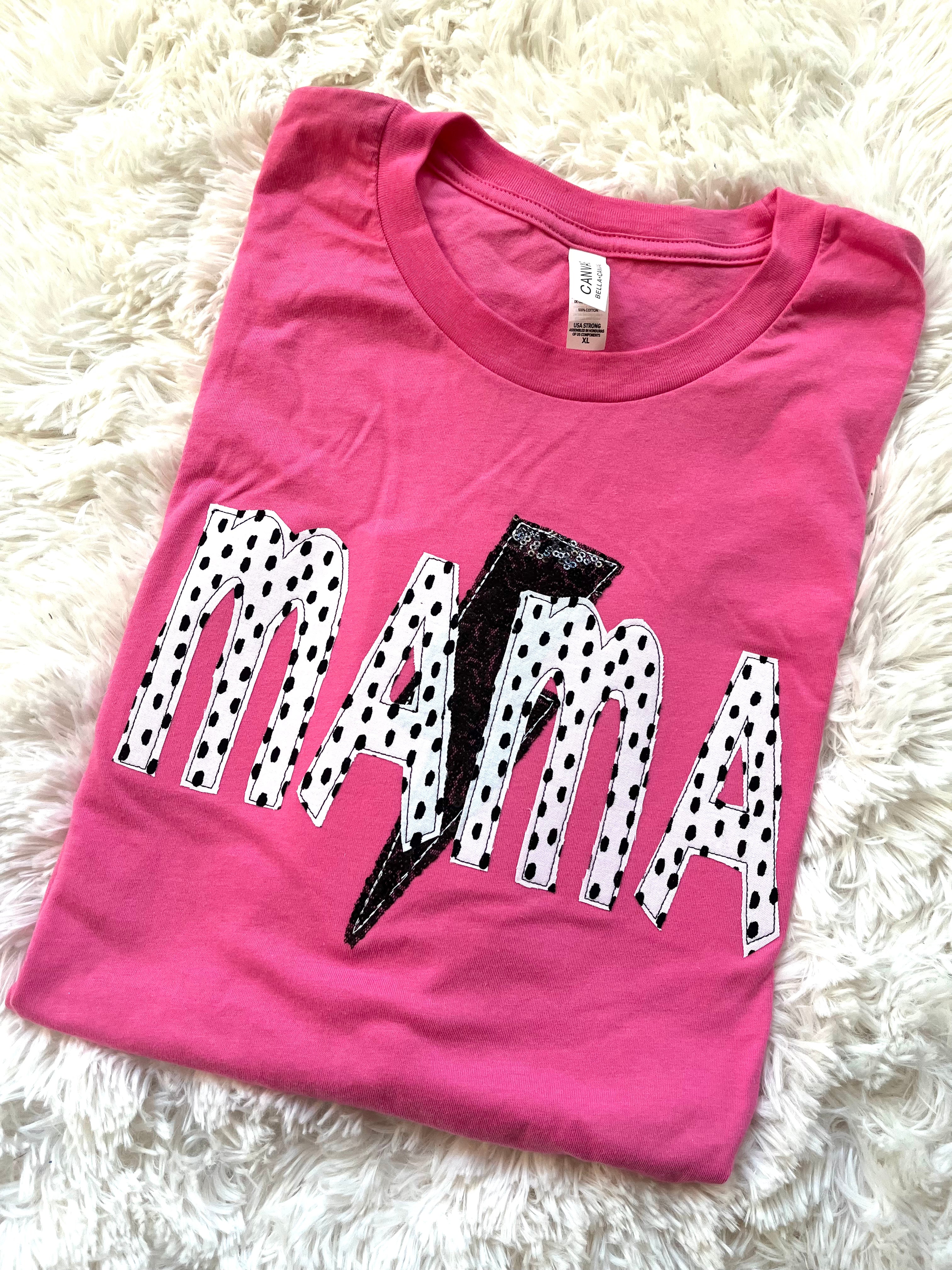 Pink Mama Embroidered Tee