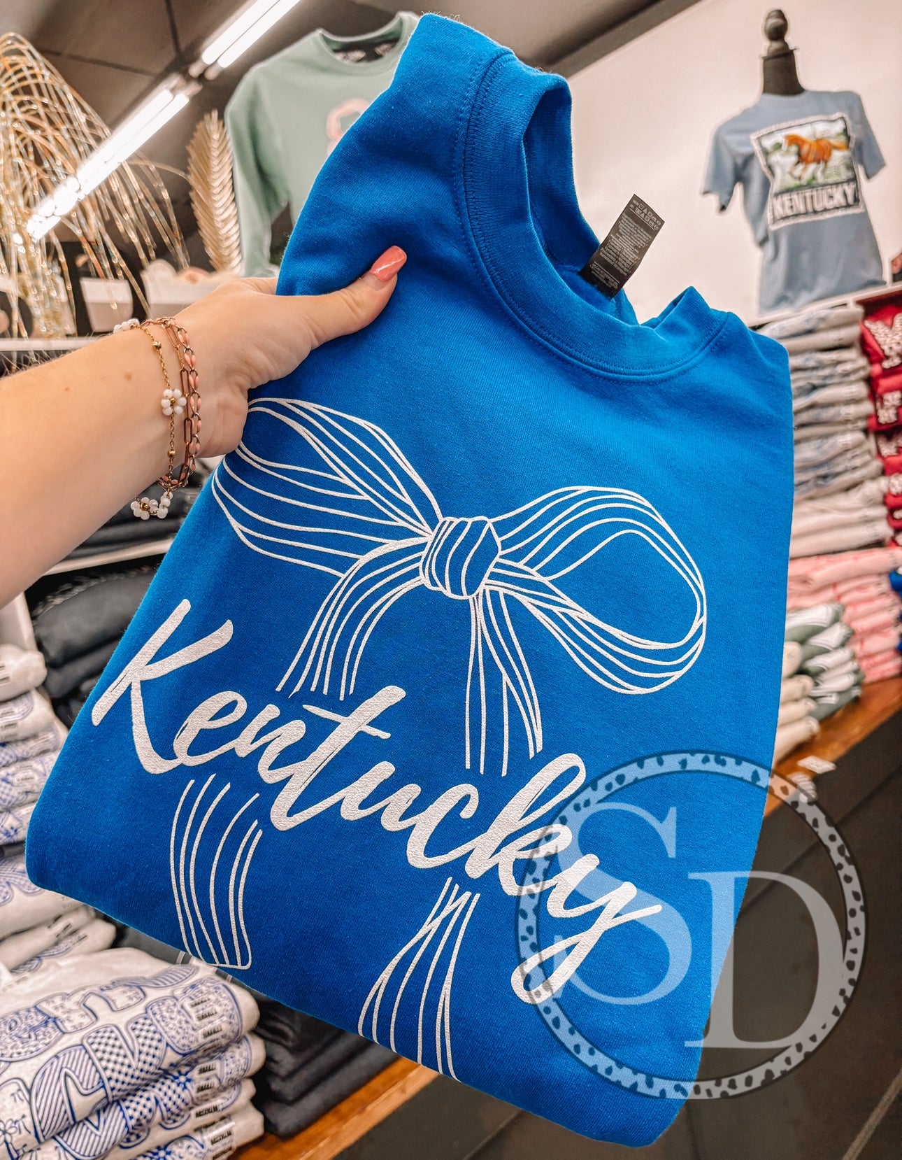 Blue KY bows Fleece sweatshirt