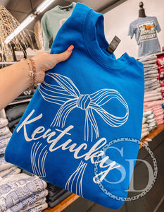 Blue KY bows Fleece sweatshirt