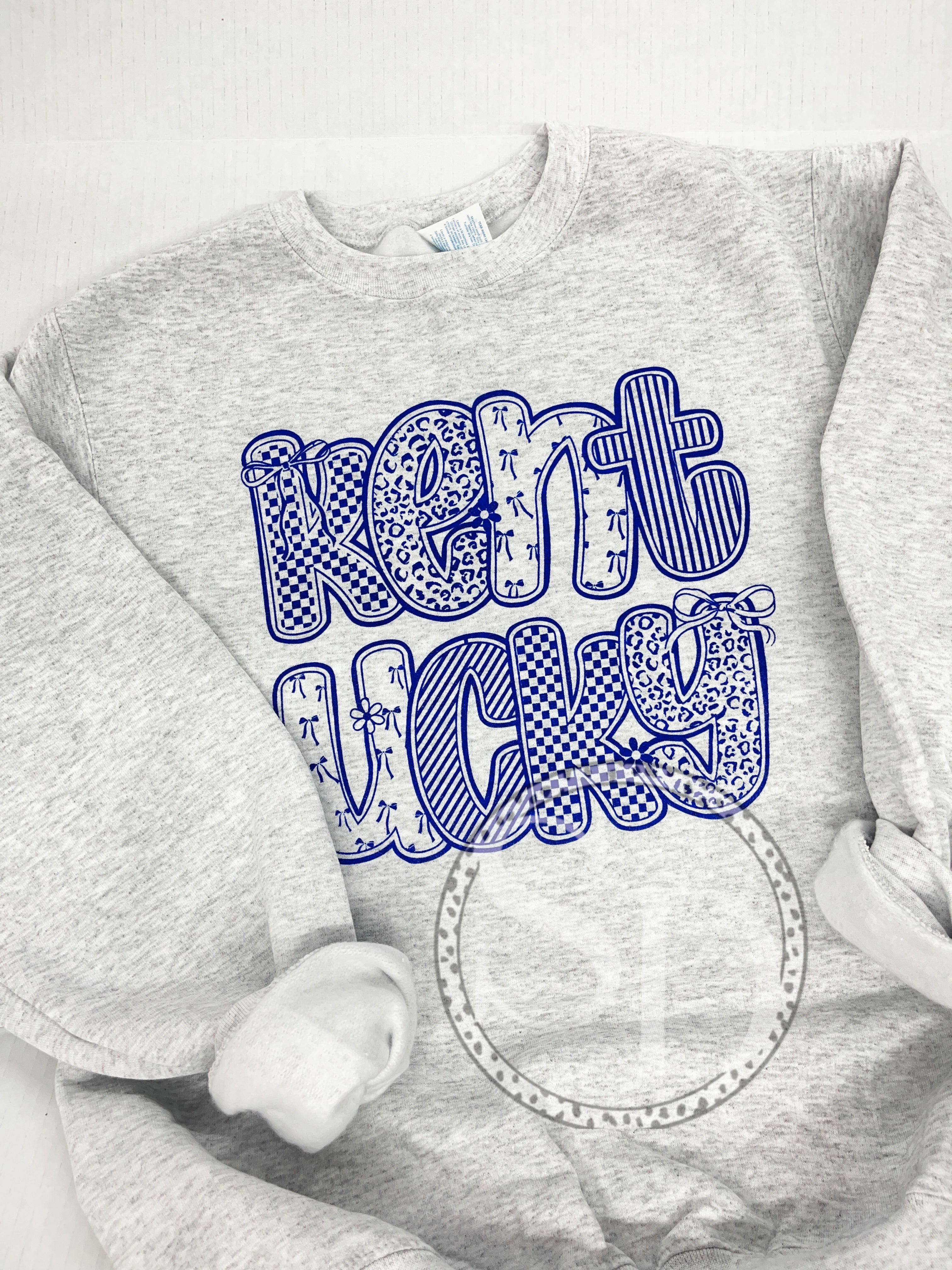 Kentucky checkered screenprinted Sweatshirt