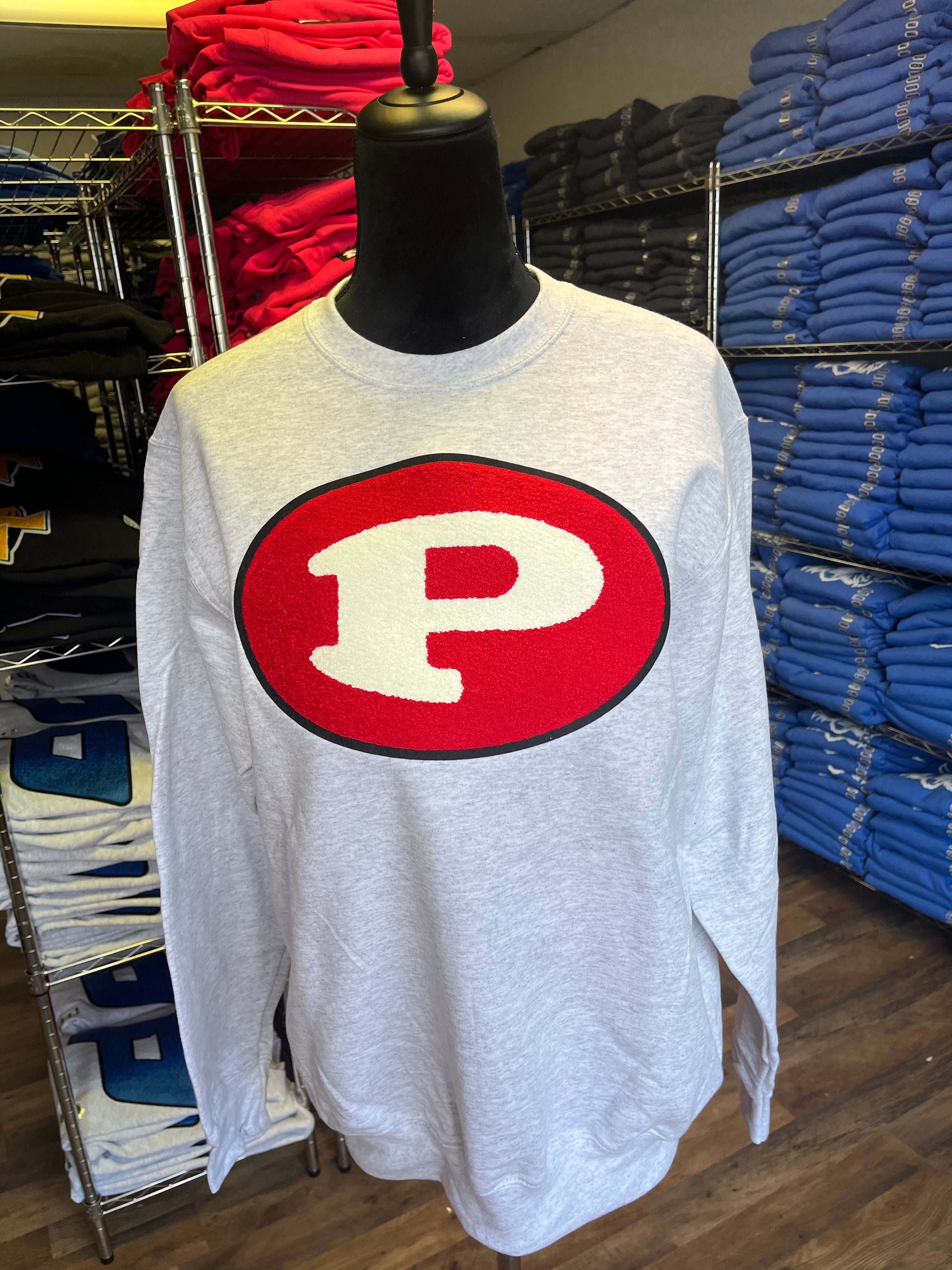 Red P Chenille Sweatshirt