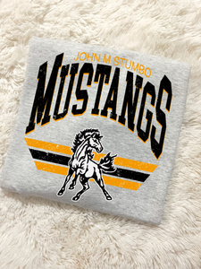 John M Mustangs  tee/ sweatshirt *READY IN 2 WEEKS