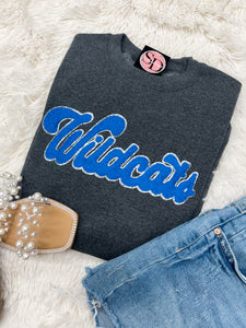 Wildcats cursive Chenille Sweatshirt (2 WEEK TAT)