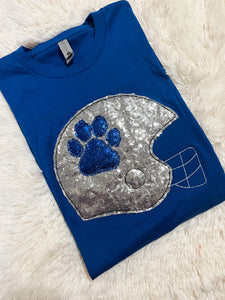 Blue Paw Helmet Tshirt (2 WEEK TAT)