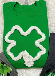 Shamrock chenille sweatshirt  PREORDER (1 Week TAT)