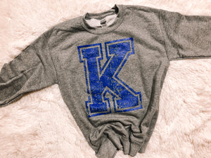 Big Blue K Fleece Pullover