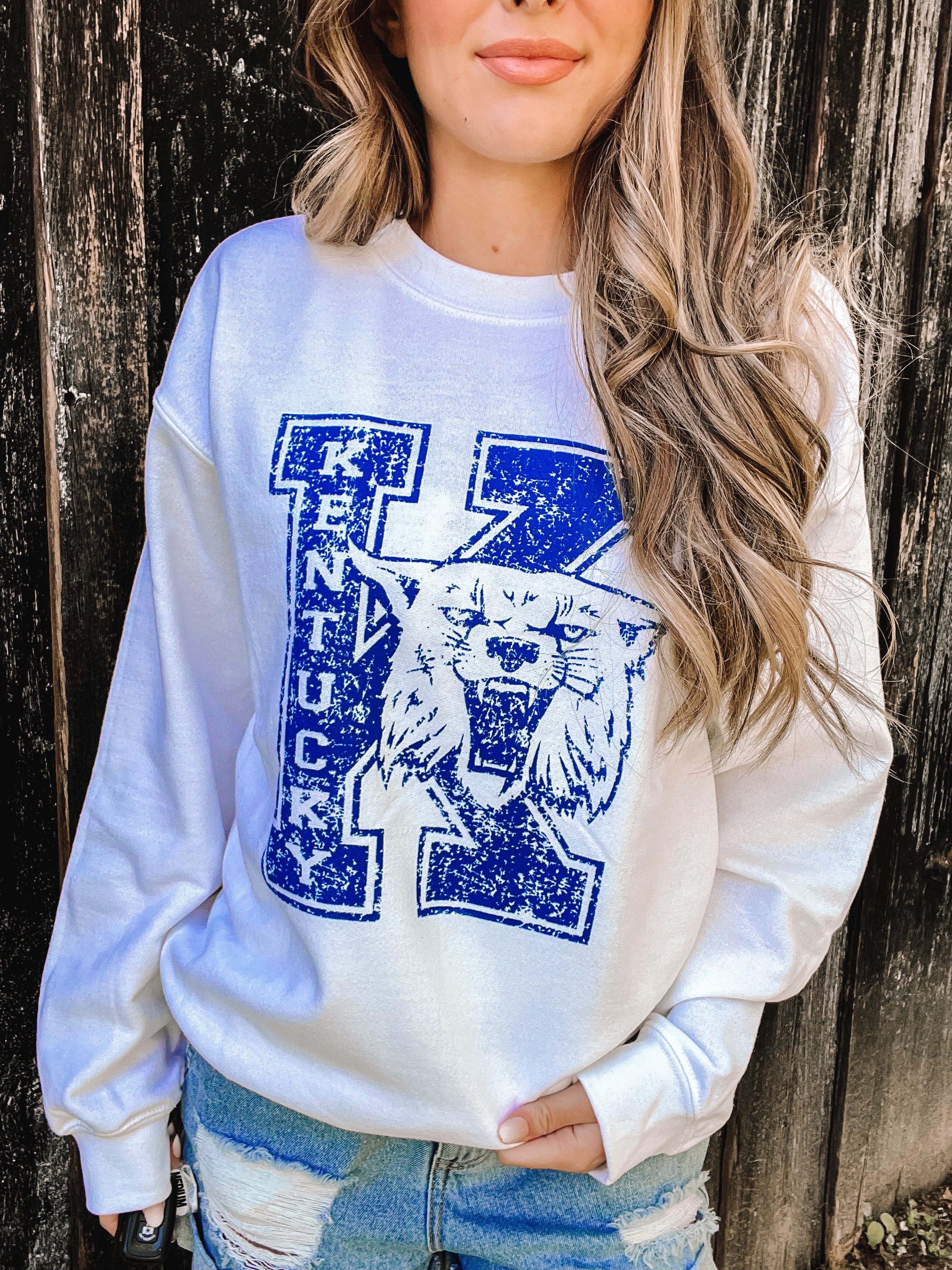 White K Cat Head Pullover