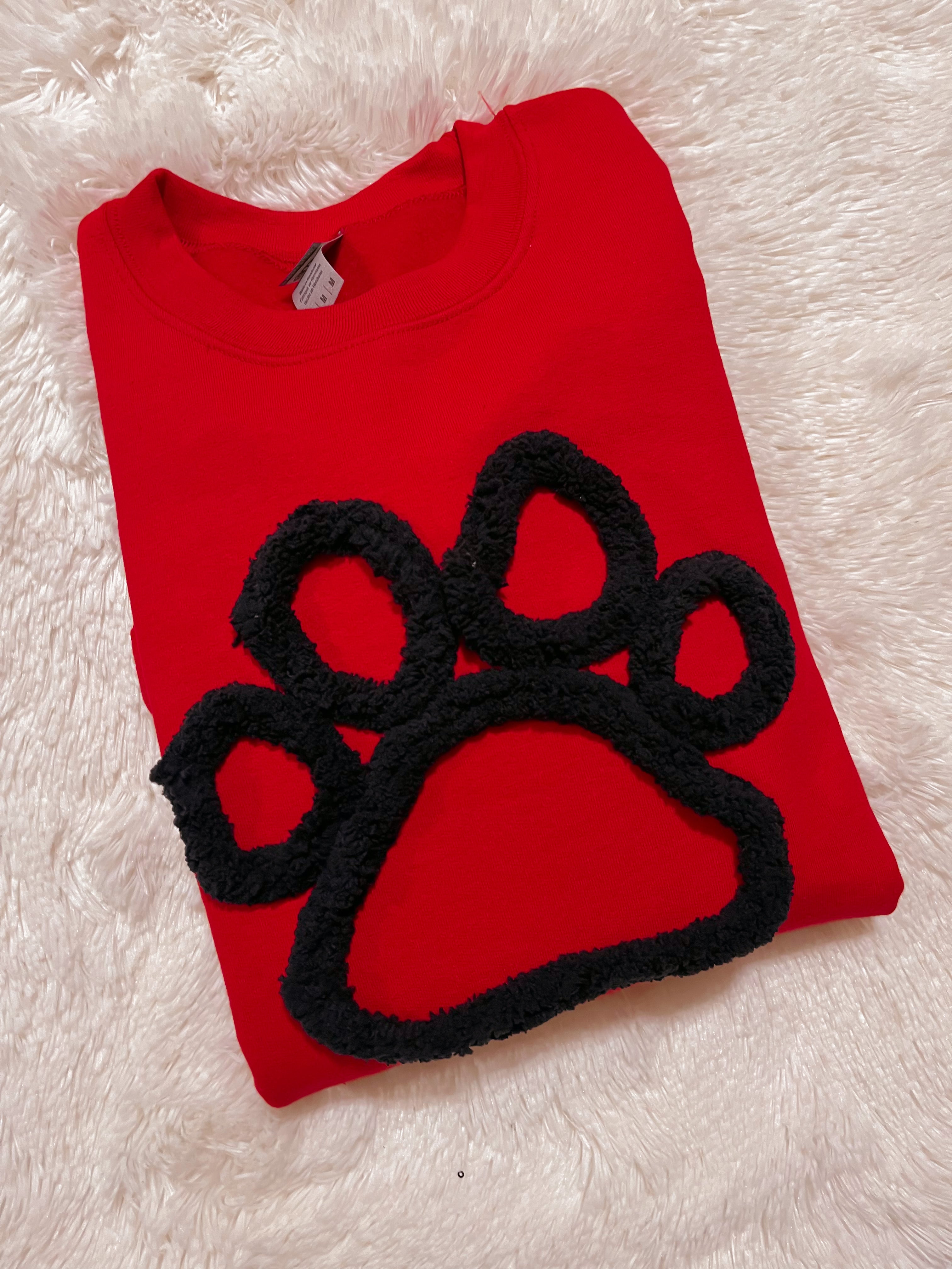 Paw Chenille sweatshirt PREORDER (2 WEEK TAT)