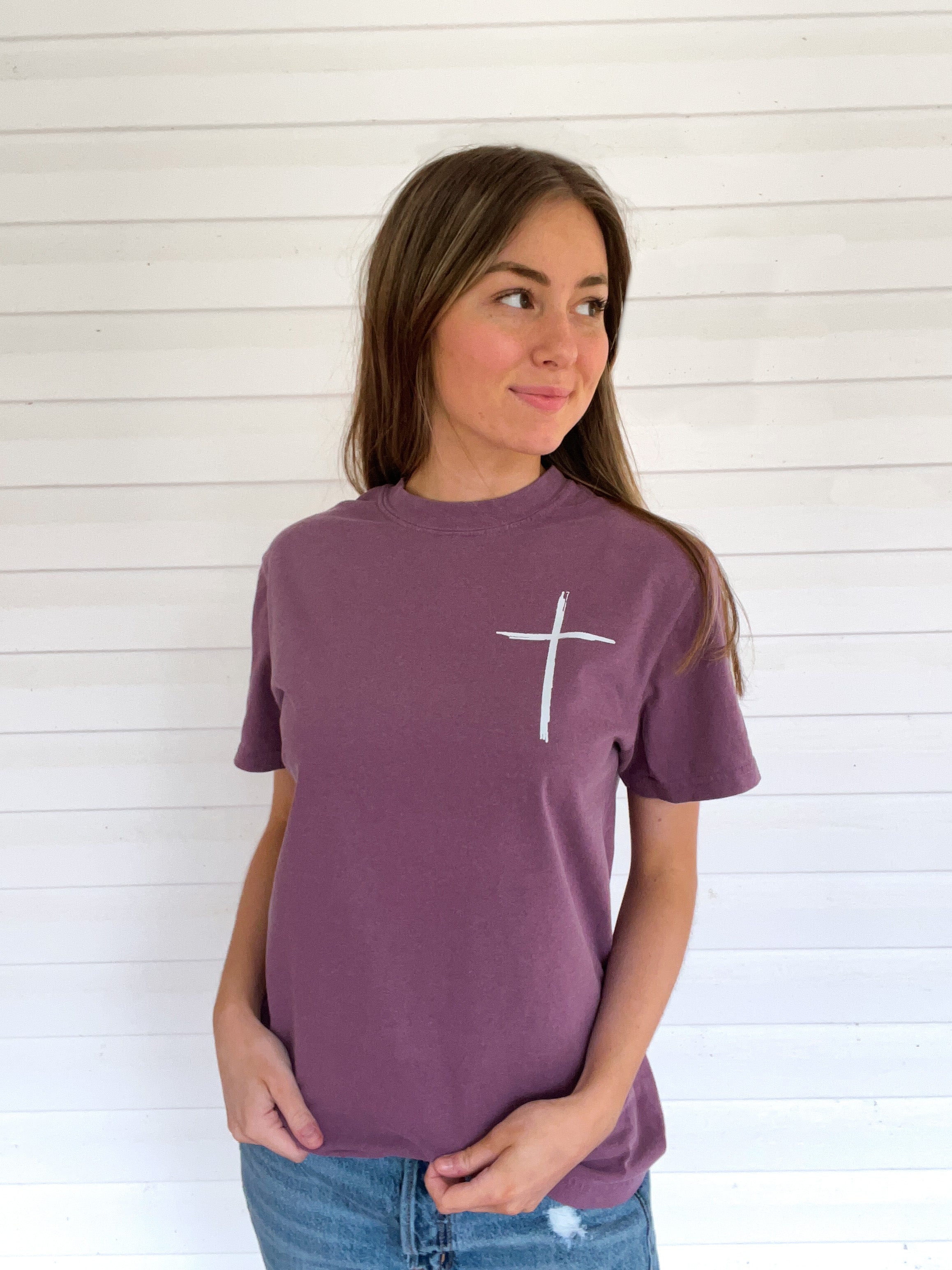 Jesus has my back: Comfort Colors Tee (PREORDER 2 WEEK TAT)