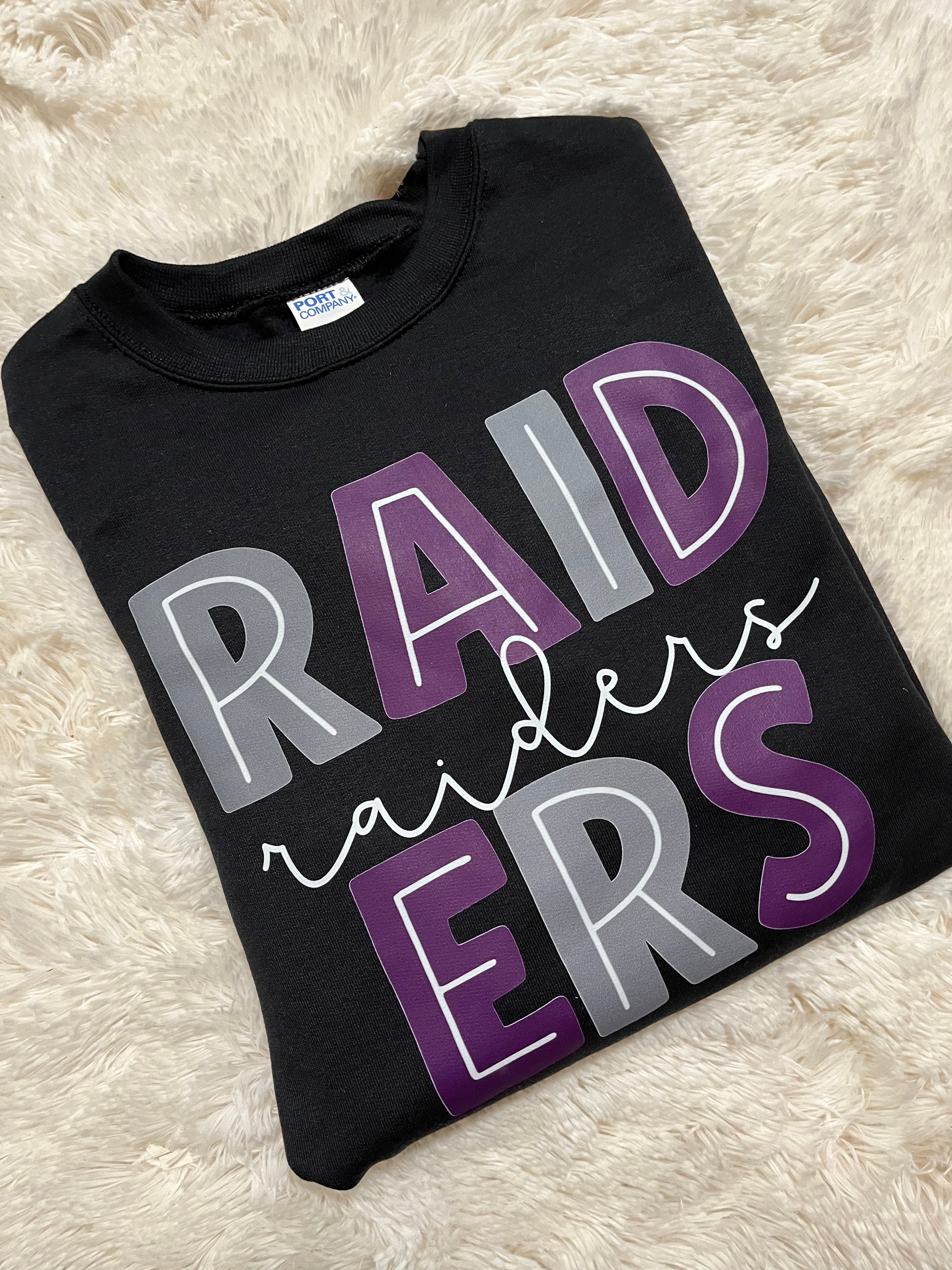 RAIDERS handlettered sweatshirt *READY IN 2 WEEKS