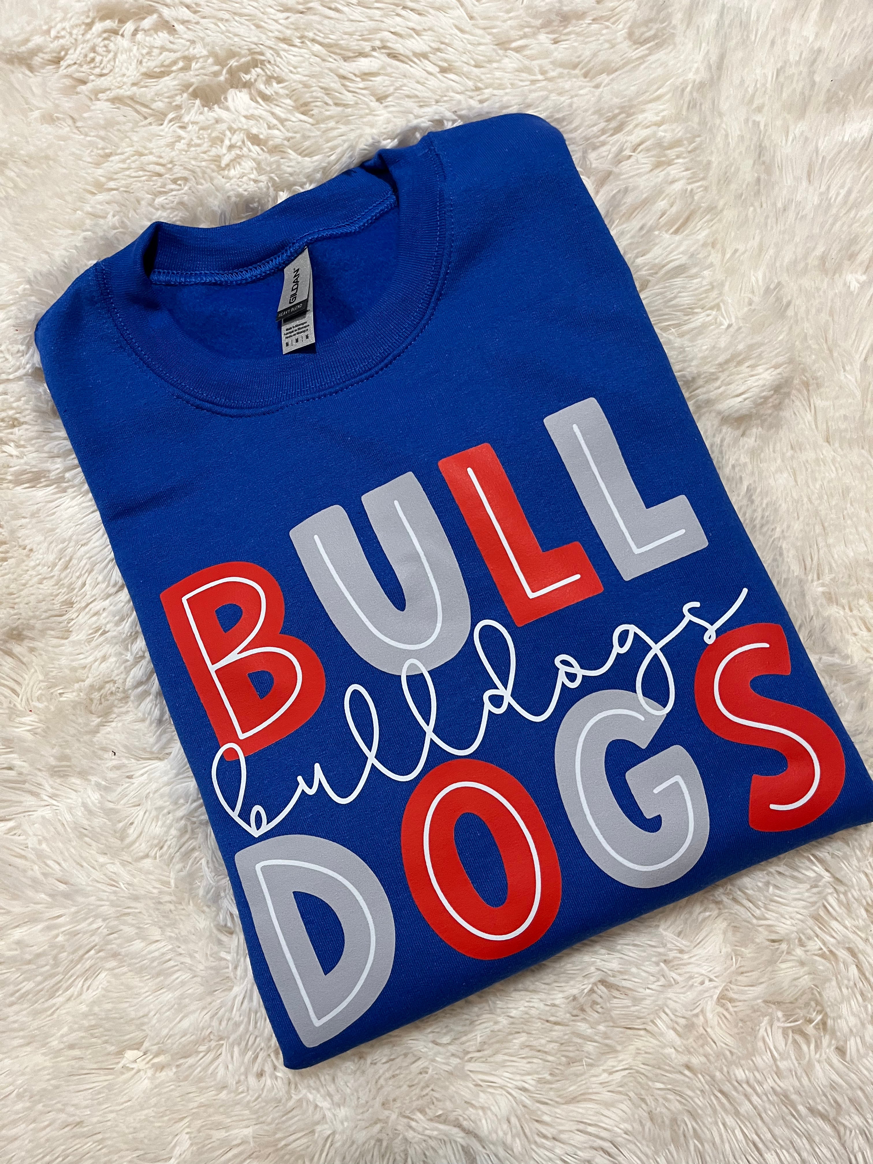 BULLDOGS  handlettered sweatshirt *READY IN 2 WEEKS