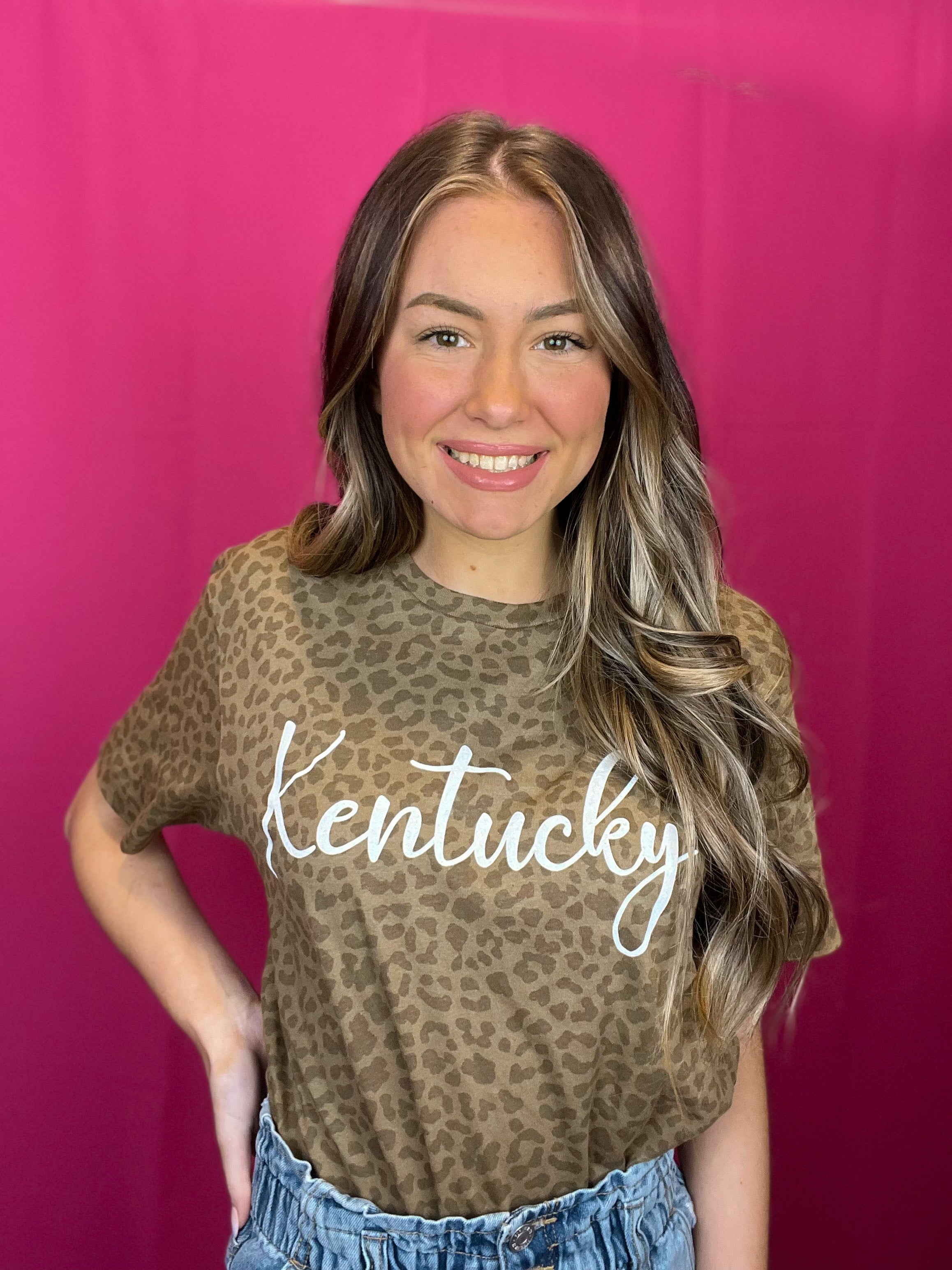 Brown Leopard Kentucky Tee