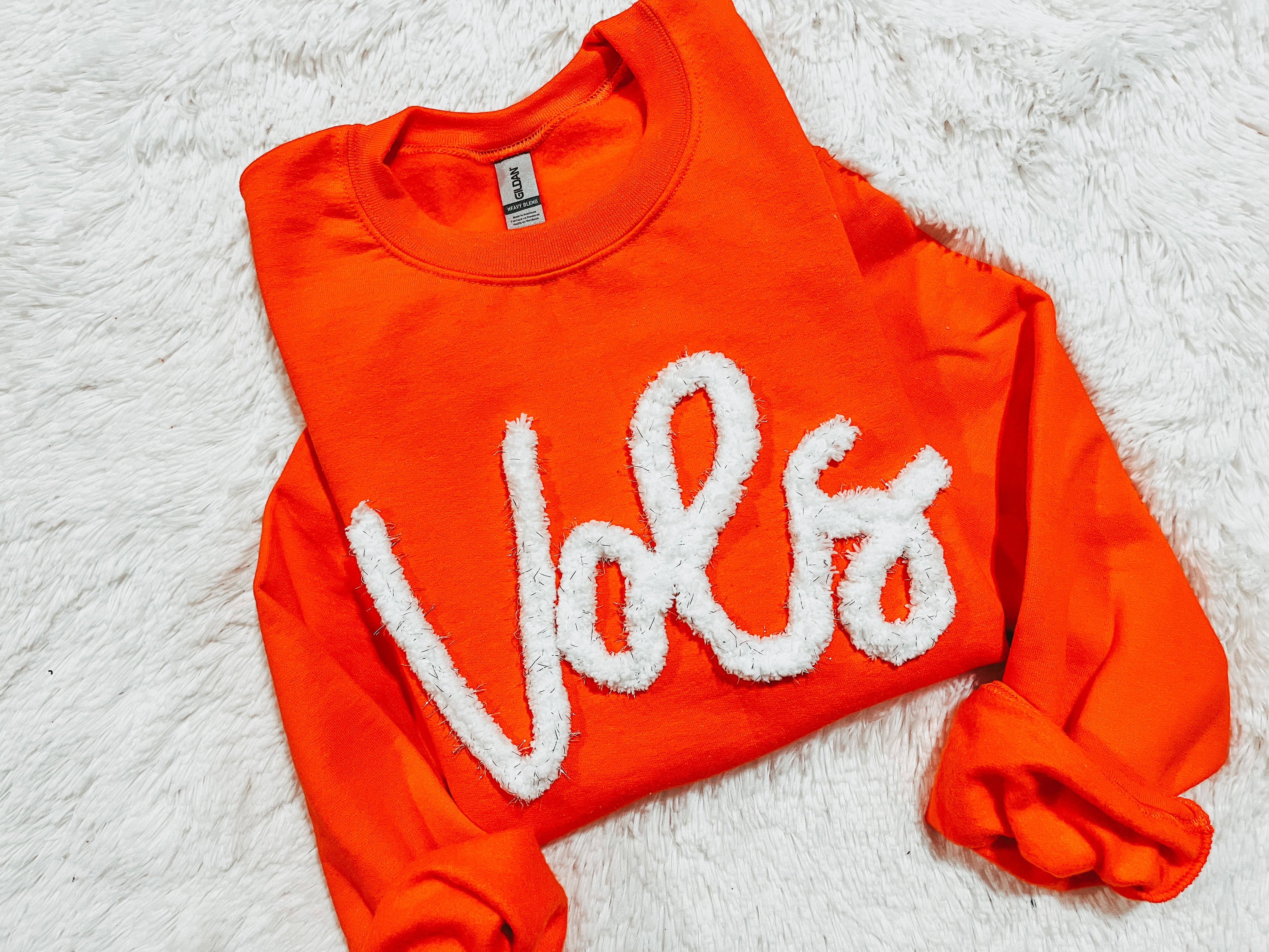 VOLS orange Chenille sweatshirt PREORDER (2 WEEK TAT)