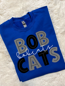 BOBCATS handlettered sweatshirt *READY IN 2 WEEKS